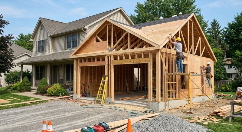 Attached Garage Construction in Houston, TX