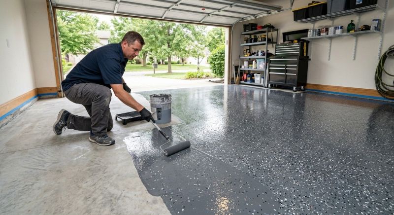 Garage Floor Epoxy Installation in Columbia, SC