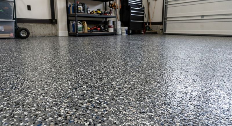 Speckled Garage Floor Painting in Annapolis, MD