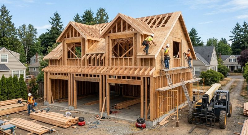 Two Story Garage Construction in Mount Pleasant, SC