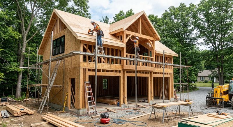 Two Story Garage Construction in Mount Pleasant, SC