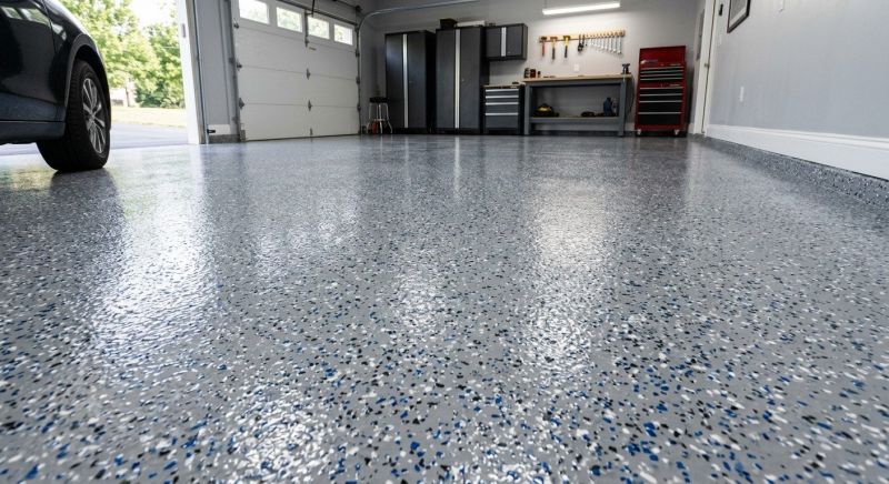 Speckled Garage Floor Painting in Columbia, SC
